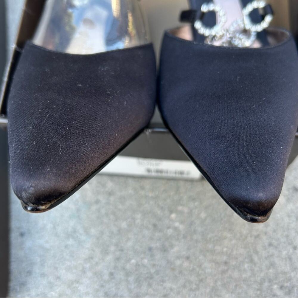 Vintage‎ Enzo Angiolini Satin Rhinestone Mule - Picture 15 of 16